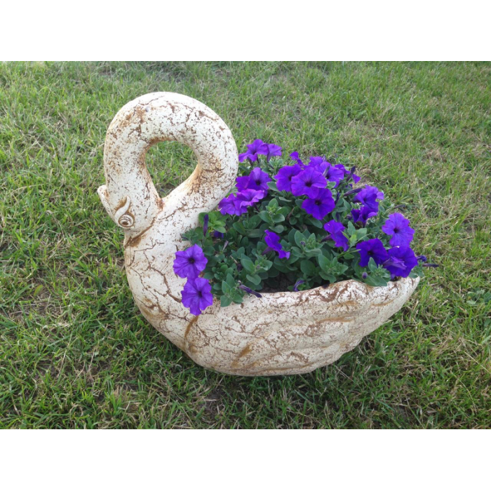 Кашпо "Лебедь" производство Скопинская керамика